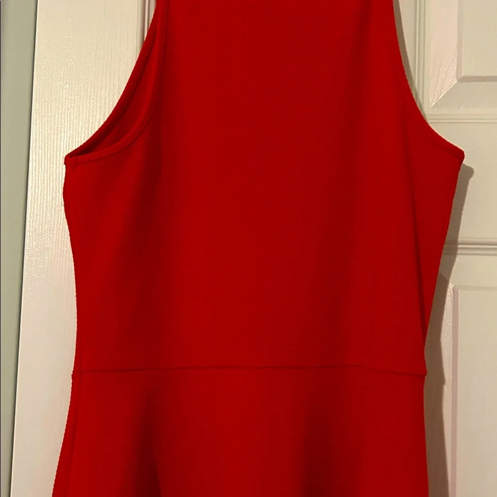 Divided H&M Red Textured Knit Flare Mini Dress size 10 - Picture 6 of 13
